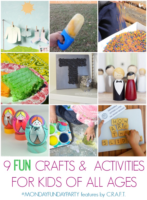 Keep the kids busy with these 9 FUN Kids Crafts and activities for kids of all ages! Great for their holiday breaks and back to school!